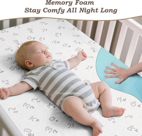 Pack 38"x26"x3'' Pack and Play Mattress - N Play Mattress Pad with Breathable Removable Cover - Dual-Sided Memory Foam