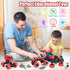 LUDILO 4PCS Fire Truck Toys for 3-5 Year Old Boys, DIY Assembly Take Apart Firetruck with Electric Drill, STEM Building