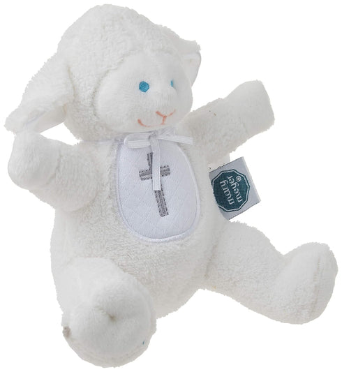 Mary Meyer Baby Rattle Soft Toy, Christening Lamb, 5-Inches, White