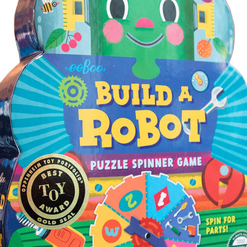 2-4 3 eeBoo Build a Robot Spinner Game - Award Winning Number Matching Robot Building Game, Screen-Free Fun