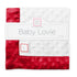 SwaddleDesigns Baby Lovie, Small Security Blanket, Plush Dots with Satin Trim, Red, 14 x 14 inches