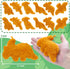 12 Pcs Dino Nugget Plush Keychain Party Favors, Mini Plush Pillow Charm Keyring for Kids Birthday