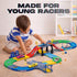 Playset 6 My First Speed Racing Assembly Track Builder Toy - Starter Kit with Diecast Cars, Accessories for Kids
