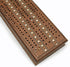 WE Games Cabinet Cribbage Set - Solid Oak Medium Stained Wood with Inlay Sprint 3 Track Board, Metal Pegs & 2 Decks of