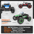 BEZGAR TB201 1:20 Scale RC Cars, High Speed Electric Toy Off Road Vehicle Monster Truck with LED Headlight for 8-12