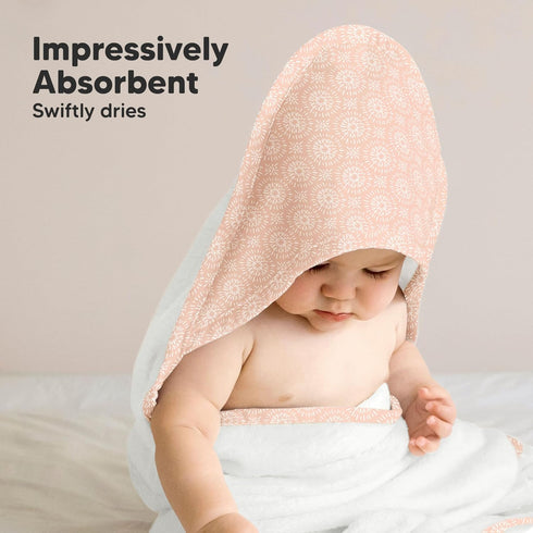 KeaBabies Baby Hooded Towel and Baby Washcloths for Newborn, Kids - Soft Bath Towels with Hood for Toddlers - Soft
