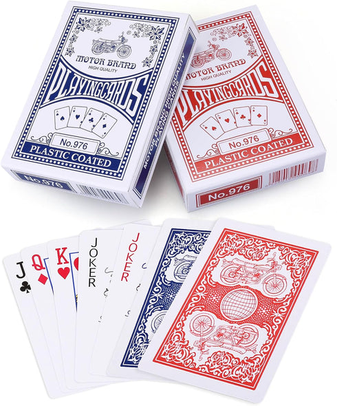 LotFancy Playing Cards, 2 Pack, Poker Size Standard Index for Blackjack, Canasta, Casino Grade Cards