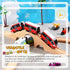 Liliful Wooden Train Track Bridges and Tunnels Expansion Wood Train Track Pieces Accessories for Most Major Toy Trains