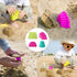 Egashow 8 Playset, 2 1 Set PCS Kids Collapsible Bucket Beach Sand Toys Sensory Portable Sandbox Digging Toys Including