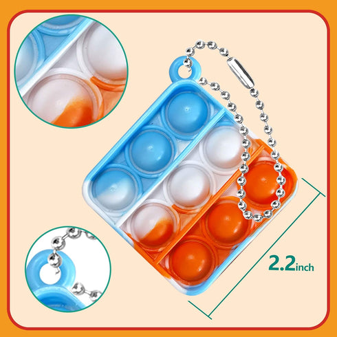 DOPWQAA 100 Pcs Mini Pop Bubble Fidget Toys for Party Favors, Pop Toy Bulk for Party Favor, Classroom Student Prizes