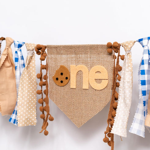 CANTLY Cookies One High Chair Banner - Cookie Themed First Birthday Party Decoration Supplies Banner, Sweet Cookies