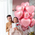 KatchOn Light Pink Heart Balloons Foil, 18 Inch, Pack of 10, Heart Shaped Balloons for Special Occasions