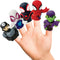 Spidey & His Amazing Friends 5 Piece Finger Puppet Set - Educational, Bath, Party Favors, Floating Pool Toys