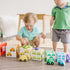 Melissa & Doug Nesting and Sorting Garages and Cars, 7 Graduated Garages and 7 Stackable Wooden Cars