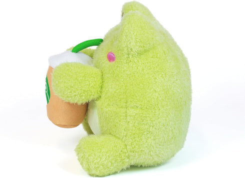Cuddle Barn PlushGoals - Lil Series Scented Coffee Sippin' Wawa, Soft Lime Green Stuffed Animal Kawaii Frog Toy