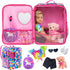 Ecore Fun 5 Items 18 Inch Dolls Bag Set with Accessories, Doll Clothes, Shoes, Sunglasses, Backpack and Toy Dog
