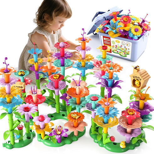 Garbo Star 148PCS Flower Garden Building Toys for 3 4 5 6 Year Old