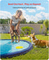 67" 0.52mm Summer QPAU Splash Pad with Flying Disc for Dogs & Kids Extra-Thick Non-Slip Sprinkler Pool, Leakproof Water
