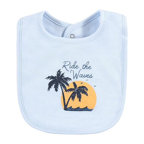 Hudson Baby Unisex Cotton Bibs - Gone Surfing Design