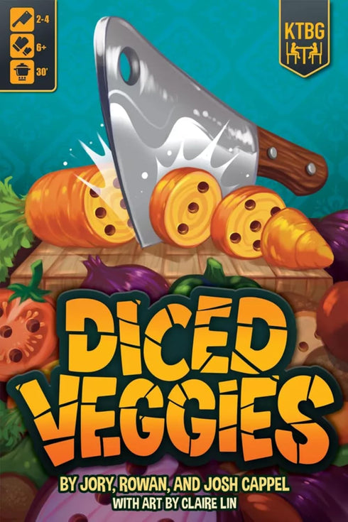 KTBG Diced Veggies Family Friendly Dice Slicing Game for Deliciously Healthy Fun, for 2-4 players and Ages 6 and Up