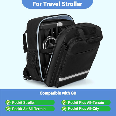 Stroller Travel Bag Compatible with GB Pockit & Pockit Air Plus, Lightweight Backpack for Airplane Travel