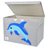 Foldable Large Kids Toy Chest with Flip-Top Lid, Collapsible Fabric Animal Toy Storage Organizer for Toddler, Children,