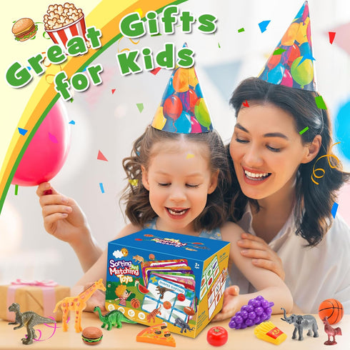 2-6 58-Piece Montessori Sensory Toys for Year Olds | Learning & Sorting Games with Mystery Box | Preschool Activities