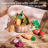 Set 3 6 9 12 TUMAMA Plush Veggie Basket Play Stuffed Vegetable Toys, Baby Toys for Months, Pretend Play Food Sensory