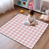 EtherSpher Cozy foldablummy 50'' 50''alfombras Classical Peach White Houndstooth Large Non-Slip Baby Floor Play mat