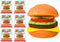 JA-RU Foodie Fusion Play Burger Deluxe Squishy Toy (6 Pack) Smushy Make