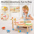 11-in-1 Set-Wooden 1-3, WINGYZ Toddler Drum Baby Musical Instruments & Montessori Musical Toys for Toddlers Music Table