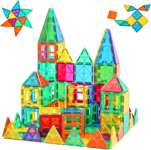 Bmag Magnetic Tiles Toys for Kids - Starter Set 3D Magnet Building Blocks for 3+ Year Old Boys and Girls