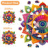500 16.5'' 16.4'' Mys Aurora Mandala Wooden Puzzles for Adults, Piece Unique Shaped Wood Evil Eye Jigsaw Puzzles