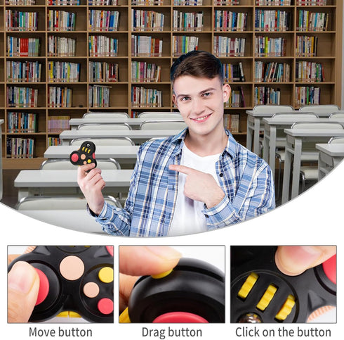 Yrissmiss Fidget Toys for Adults, Fidget Pad Easter Basket Stuffers for Boys Girls,Stress Relief Cube Clicker