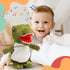 Easfan Talking Dinosaur Toy, Interactive Stuffed Animal that Repeats, Walking Singing Plush Toy (Green, 8’’)