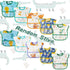 5Pcs 6-24 Zainpe Snap Baby Bibs for Boys Girls Months Waterproof Stain Resistant Feeding Bib with Food Catcher Pocket