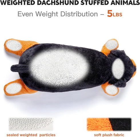 5lbs Dog,26 inches IKASA Weighted Stuffed Animal Dachshund Plush Toy Giant Large Big Jumbo Soft Sausage Puppy,Huge Size