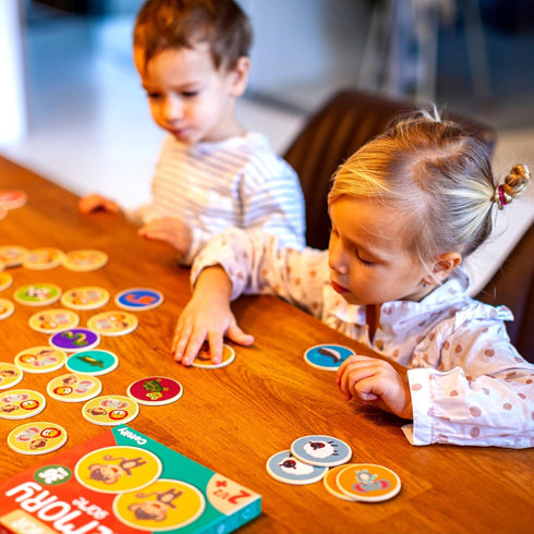Cottify 2-Pack Wooden Memory Matching Game for Toddlers, Durable Memory Game for Kids 3-5 Years, 72 Cards