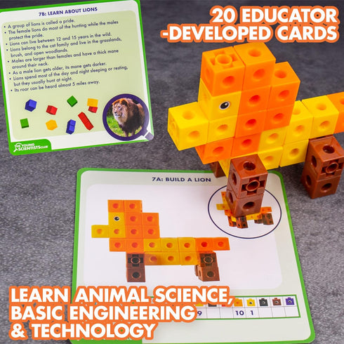 STEM Cubes, 100+ Math Manipulatives for Kids Ages 4-8, 4-in-1 Educational Games for Learning Through Play
