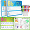 Coogam Handwriting Drawing Practice Cards, 36pcs Alphabet Number Painting Coloring with Pens,