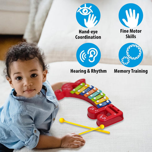 8 2+, 8 2 Small World Toys Xylophone for Kids: Key Colorful Xylophones for Toddlers Age Kids Musical Instrument