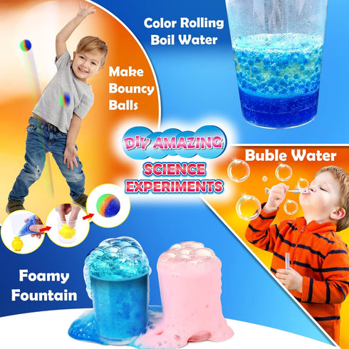 UNGLINGA 30+ Experiments Science Kits for Kids, Educational STEM Project Activities, Chemistry Set, Volcano Eruption
