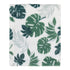 Simply Baby Palm Leaf Green and White - Tropical Super Soft Baby Blanket
