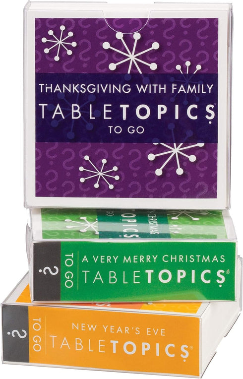 TableTopics Holiday Conversation Pack, 120 Exciting Question Cards for All Holiday Occasions