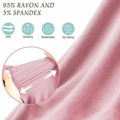 OWLOWLA Newborn Swaddle Set Stretch Wrap Swaddle Receiving Blanket for Baby Boy Girl(Blush-rm) by OWLOWLA