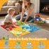 1 2 Set 4 12-18 1st 1-2, Toddler Toys for Year Old Boy Gifts - Educational Dinosaur Slide with Color/Number Push Cars
