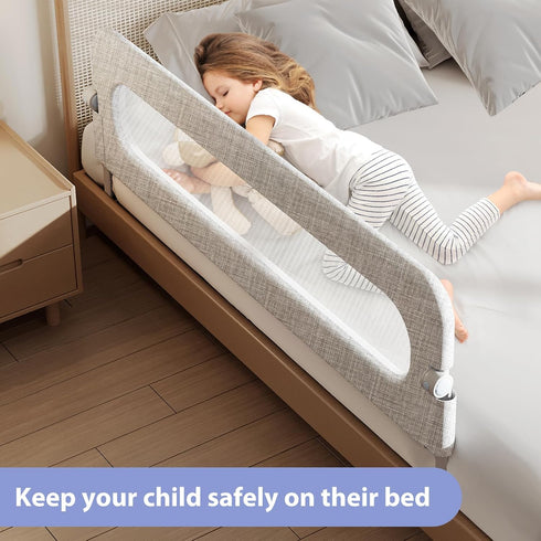 YYAMEA Kids(59") Toddler Bed Rail Guard for Baby - Toddlers Bed Rail for Queen Full King Twin Crib Bunk Size Bed