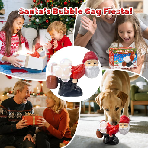 Generic 2 Musical Santa Bubble Blower Pcs Bubble Blowing Santa Bubble Machine with Flashing Lights Automatic Santa