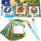 Coogam Water Coloring Alphabet Cards, Aqua Painting Water Drawing 26 Letters ABC