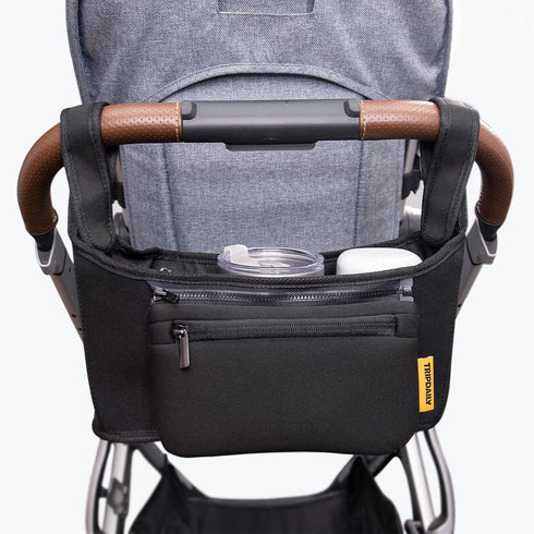 Stroller Organizer Bag with Insulated Cup Holder, Non-Slip Straps, Detachable Phone Bag for UPPABABY and Other Brands
